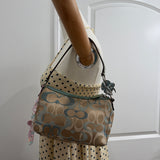 Coach Blue Optic Pochette Bag
