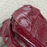 Coach Burgundy Patent Leather Ashley Carry-All Bag
