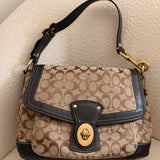 Rare Coach Canvas Ali Legacy Turnlock Bag