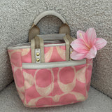 Pink Coach Signature Bucket Hand Bag
