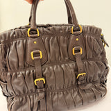 Brown Prada Nappa Shoulder Bag