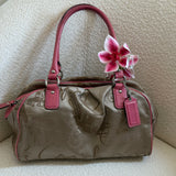 Pink Signature Satchel Bag