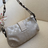 Coach White Canvas Mini Soho Bag