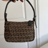 Fendi Signature Brown Pochette Bag