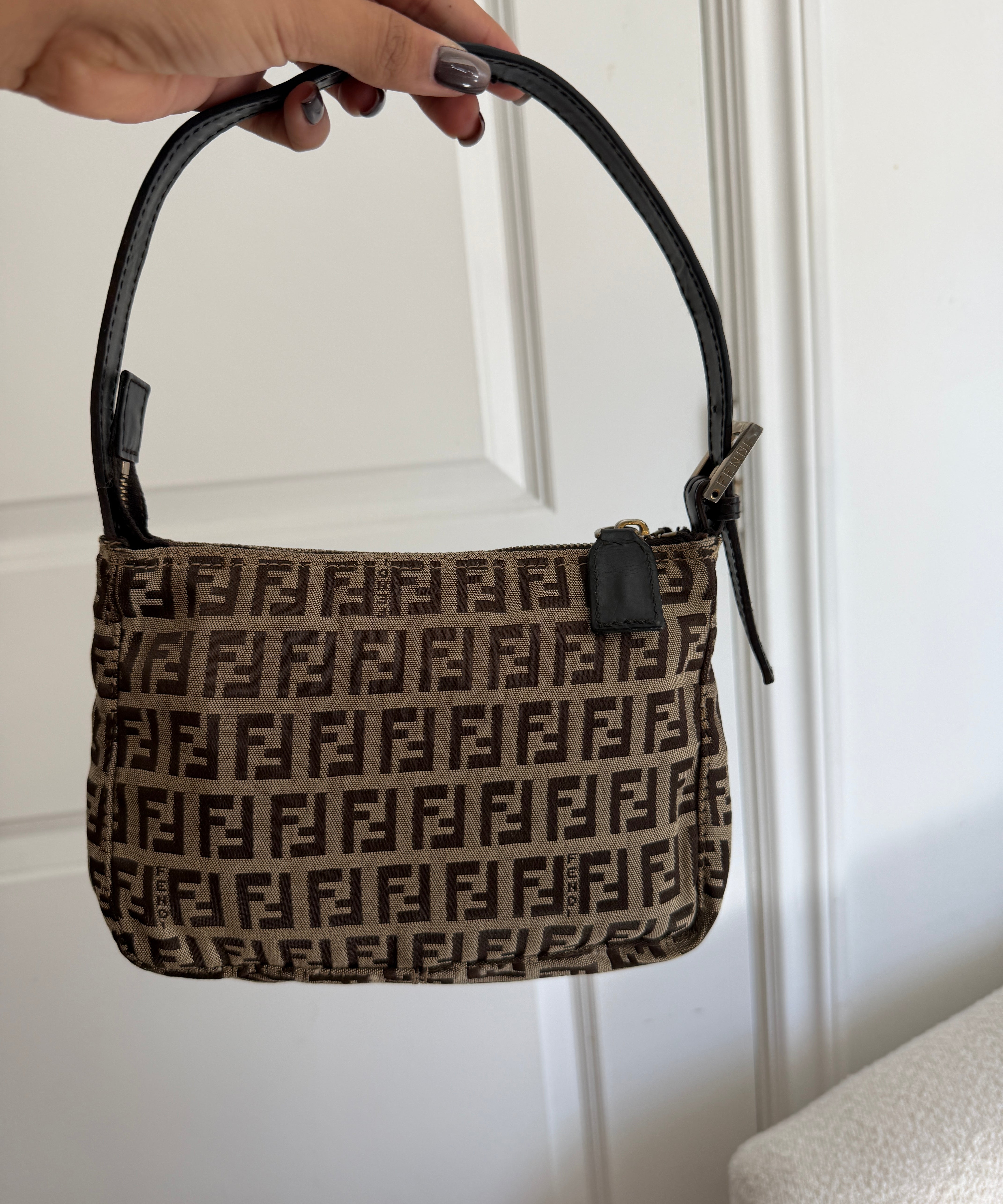 Fendi Signature Brown Pochette Bag