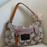 Rare Coach Pink Signature Poppy Shoulder Bag