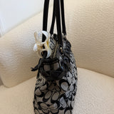 Coach Grey Signature Hamptons Carry-All Bag