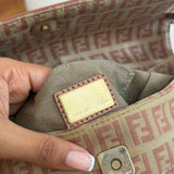 Pink Fendi Zucca Chef Shoulder Bag