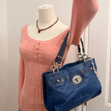 Coach Navy Blue Penelope Tote Bag