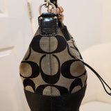 Coach Black Stripe Signature Shoulder Bag