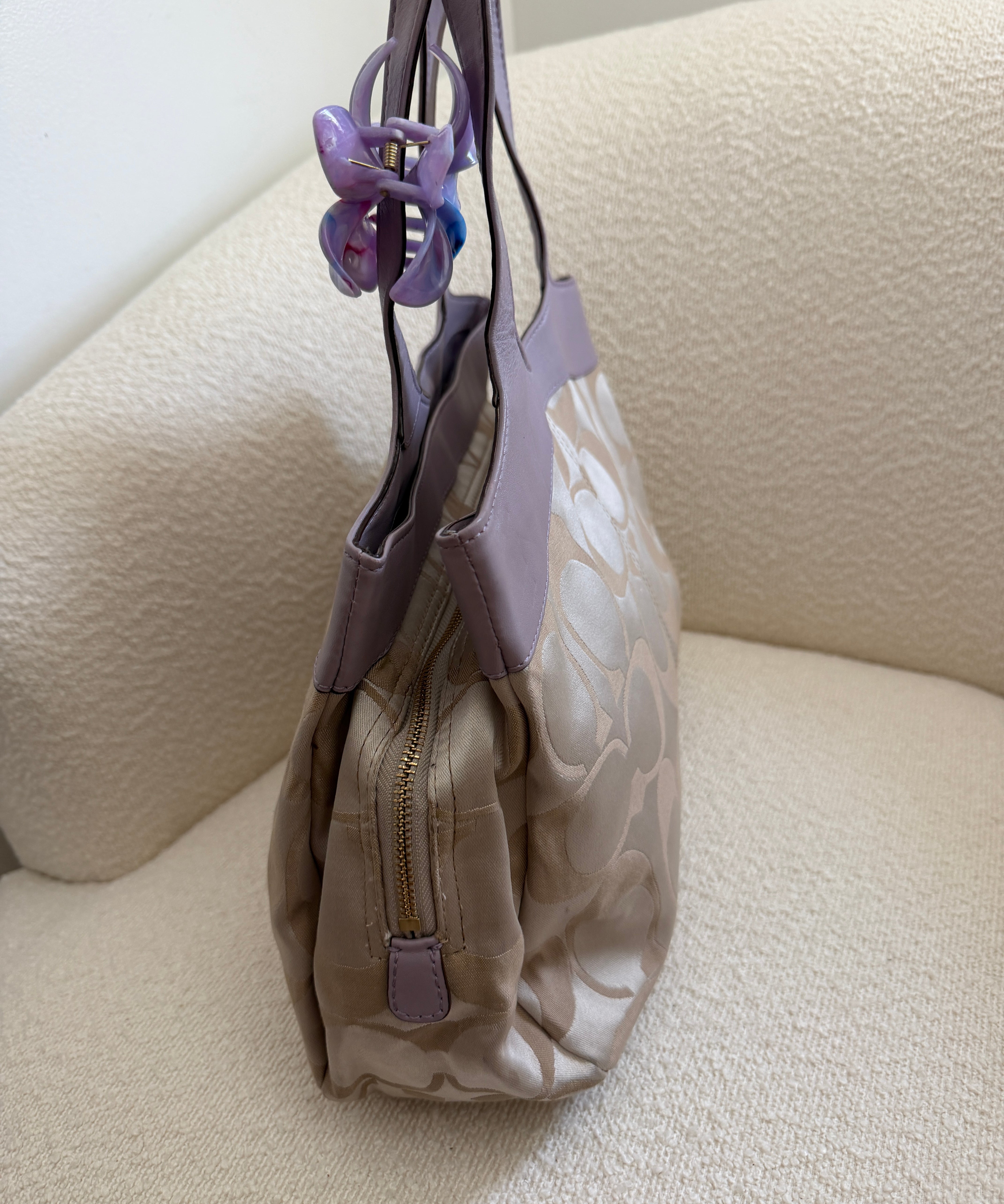 Coach Lilac Signature Lexi Tote Bag
