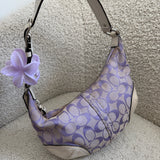 Coach Lavender Canvas Mini Hobo Bag