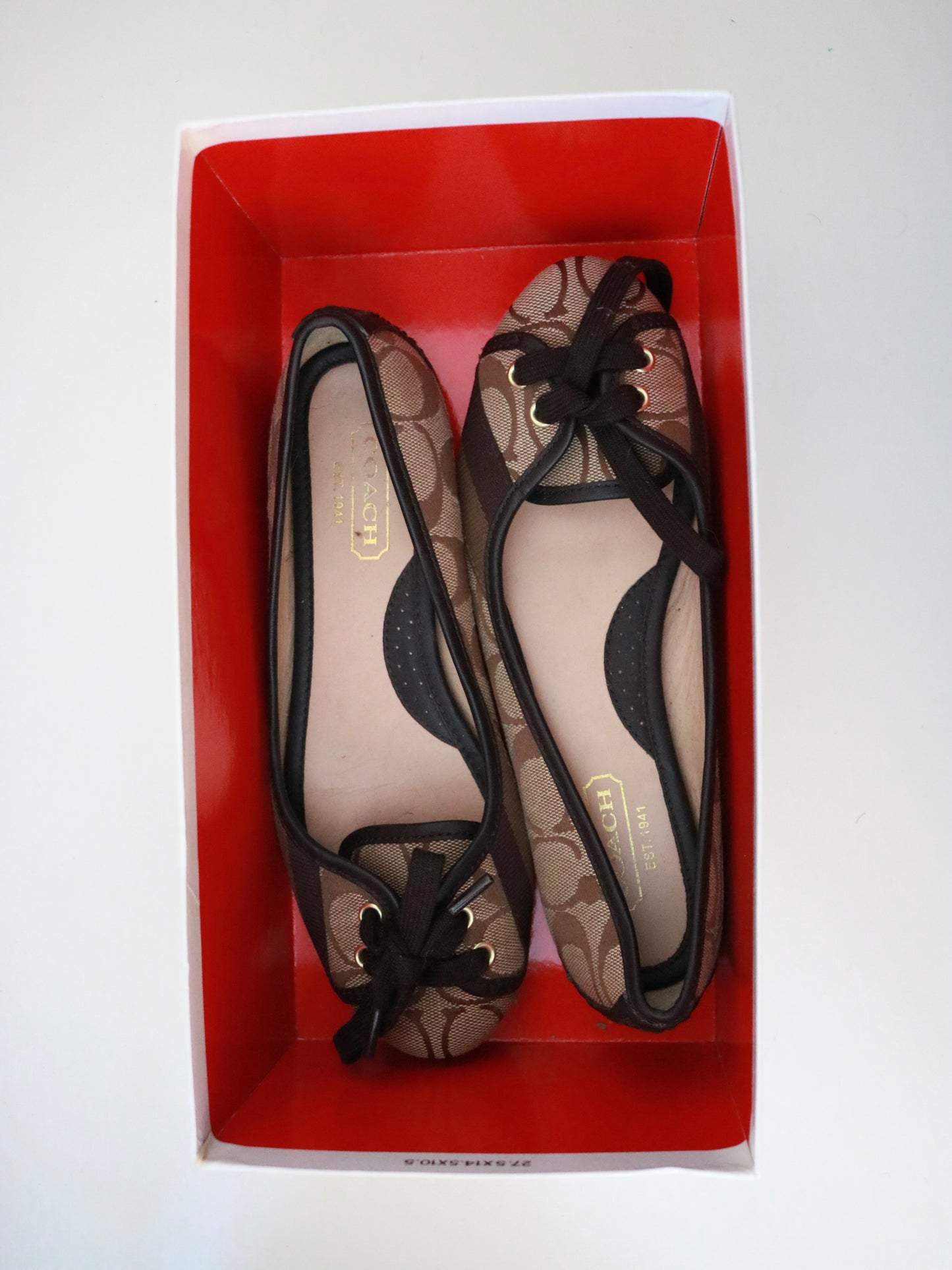 Coach Leopard Calf-Hair Ballet Flats (Size 5)