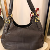 Coach Black Leather Maggie Bag
