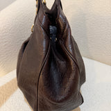 Brown Gucci Leather Sukey Tote Bag