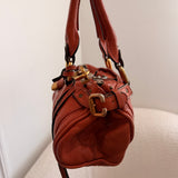 Chloe Mini Paddington Leather Burnt Orange Handbag
