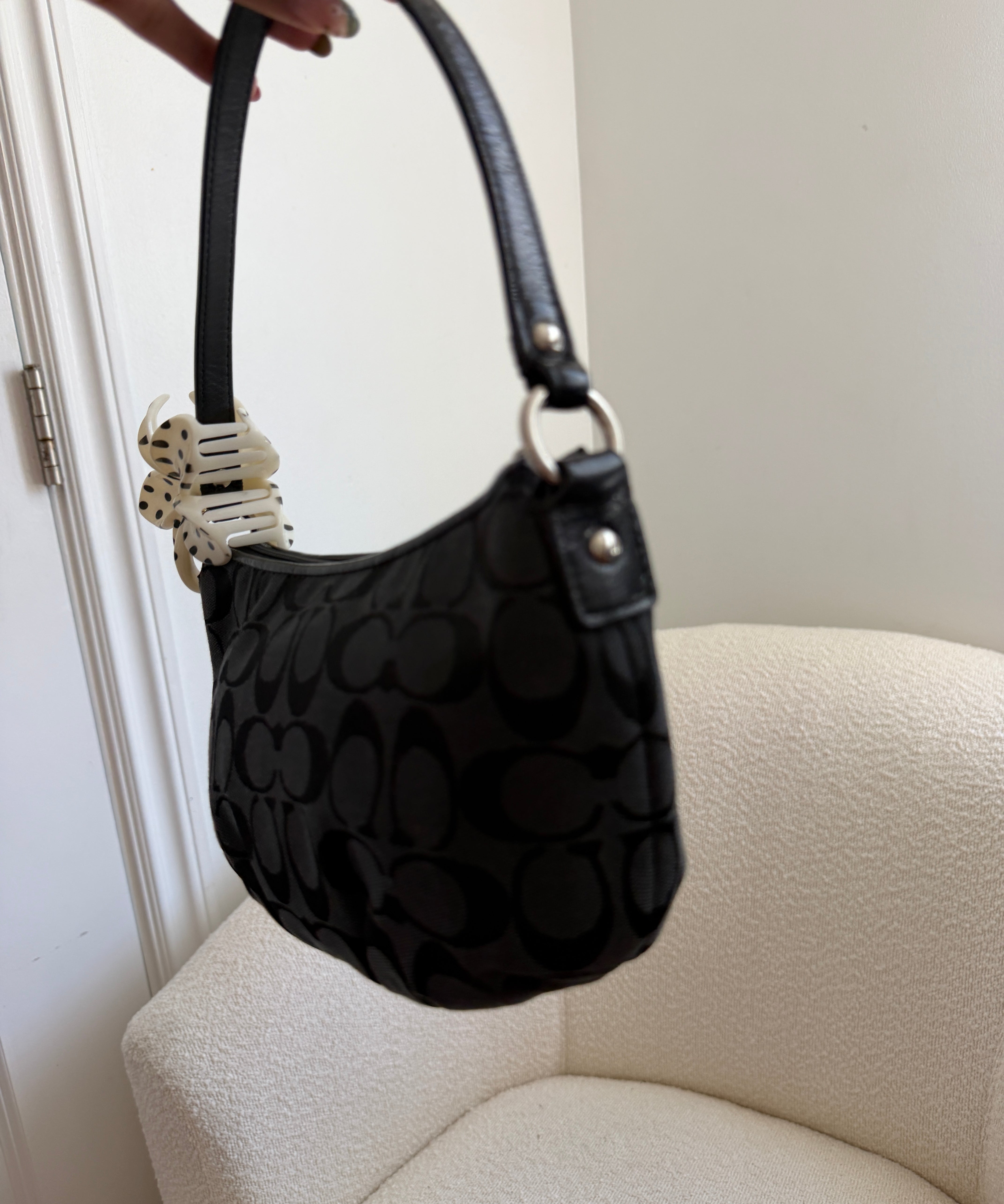 Black Coach Signature Mini Bag