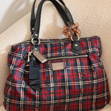 Coach Plaid Tartan Poppy Tote Bag