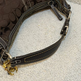 Coach Brown Canvas Mini Hobo Bag