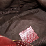 Coach Red Large Suede Hobo Bag