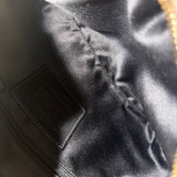 Coach Black Monogram Shoulder Bag with Brass Hardware