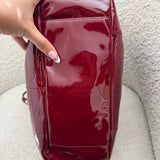 Coach Burgundy Patent Leather Tote Bag