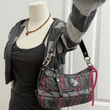 Coach Plaid Poppy Madison Shoulder Bag