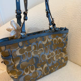 Baby Blue Coach Optic Tote Bag