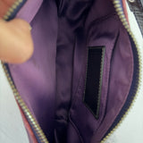 Coach Purple Plaid Poppy Signature Shoulder Bag