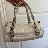 White Dior Romantique Barrel Bag