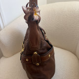 Rare Brown Coach Ergo Large Belted Shoulder Bag