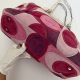Coach Pink Optic Suede Gallery Tote Bag