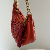 Rare Coach Orange Fringe Shoulder Bag