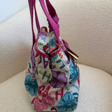 Coach Scribble Magenta Floral Tote Bag
