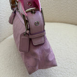 Rare Coach Lilac Signature East West Baguette