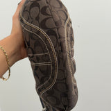 Coach Brown Canvas Mini Hobo Bag