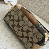 Coach Leopard Patchwork Top Handle Pochette