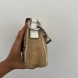 Coach Straw Woven Bumble Bee Bag