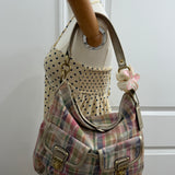 Rare Coach Poppy Multicolored Plaid Madras Bag