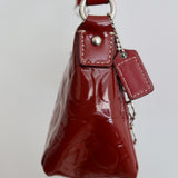Burgundy Coach Patent Mini Bag