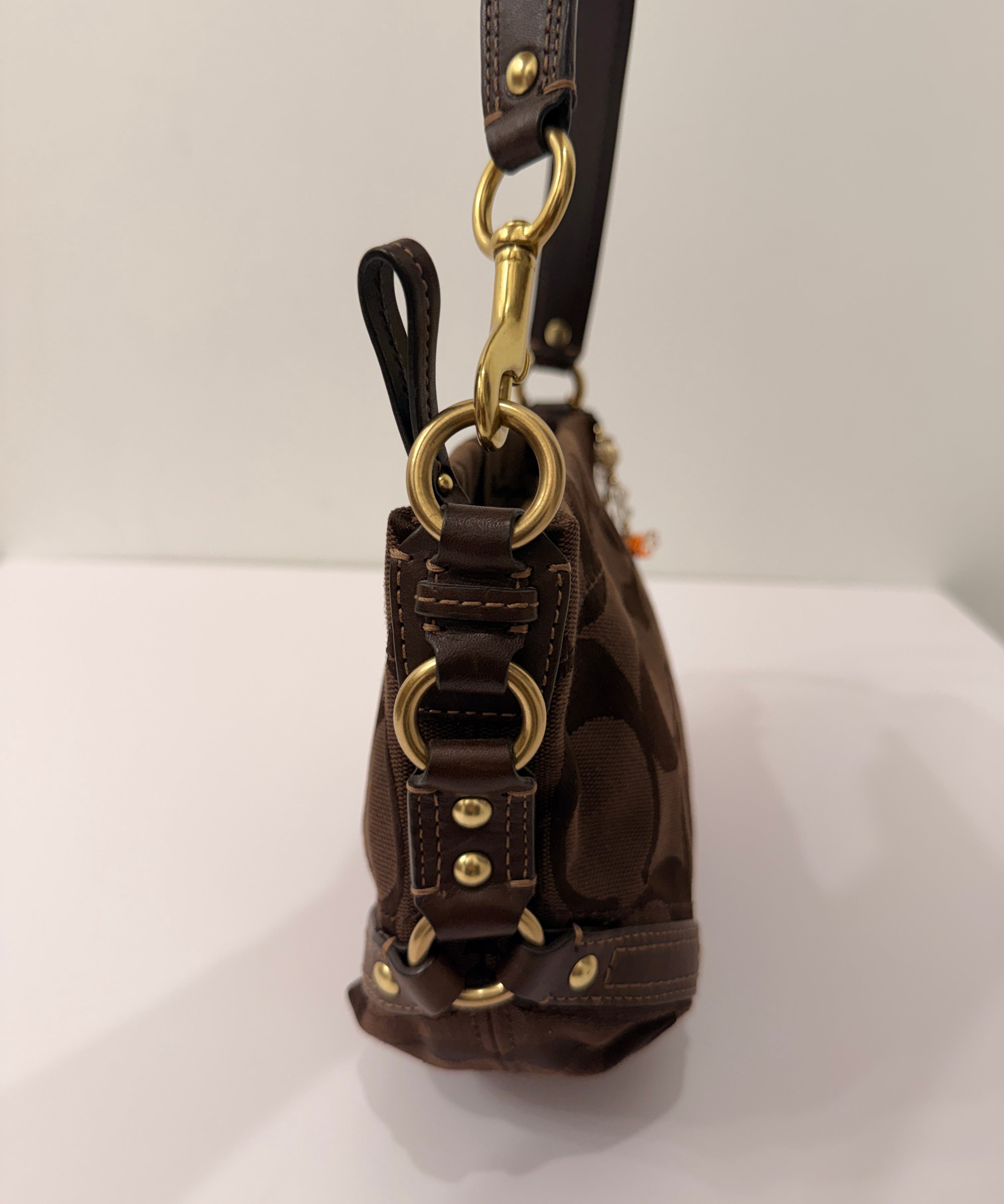 Brown Canvas Small Carly Bag