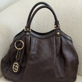 Brown Gucci Guccissima Sukey Tote Bag
