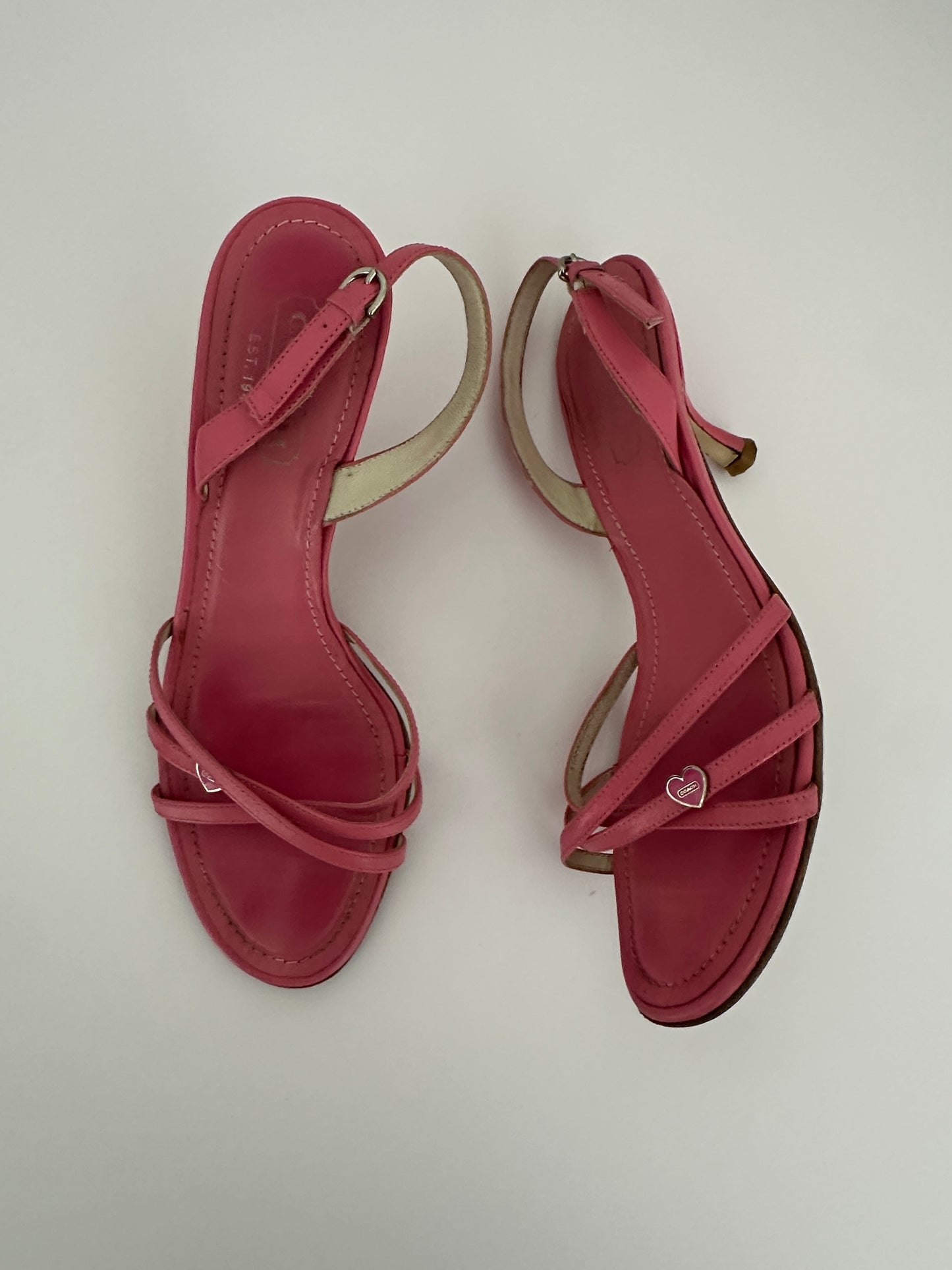 Coach Pink Strap Kitten Heels (Size 6.5B)
