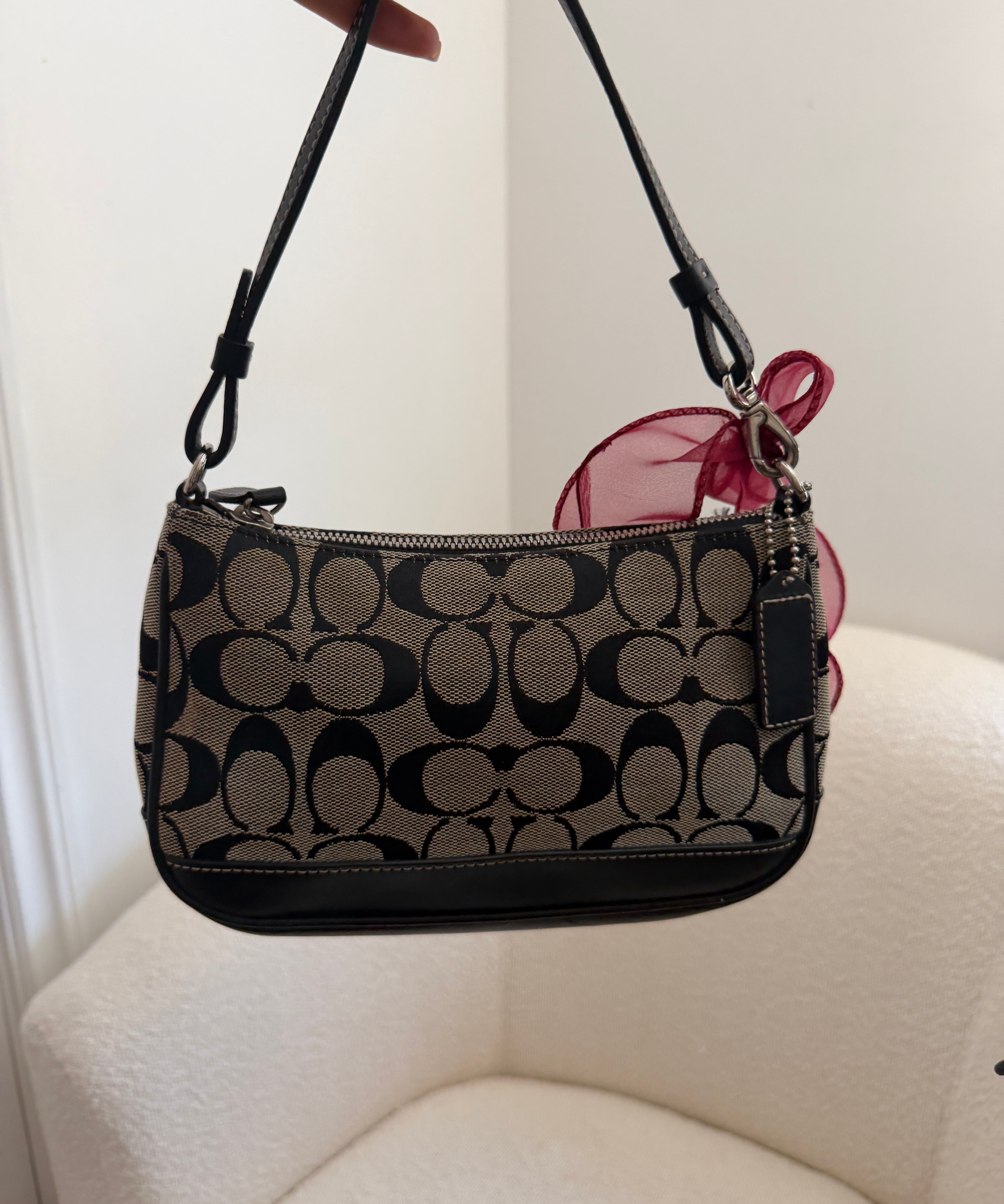 Coach Grey Signature Demi Hamptons Bag