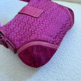Rare Pink Suede Canvas Mini Soho Bag