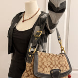 Rare Coach Canvas Ali Legacy Turnlock Bag