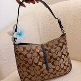 Coach Blue Trim Hamptons Clip Bag