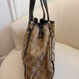 Brown GG Gucci Canvas Tote Bag