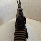 Fendi Velvet Striped B Bis Shoulder Bag