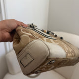 Coach Beige Signature Hamptons Carry-All Bag